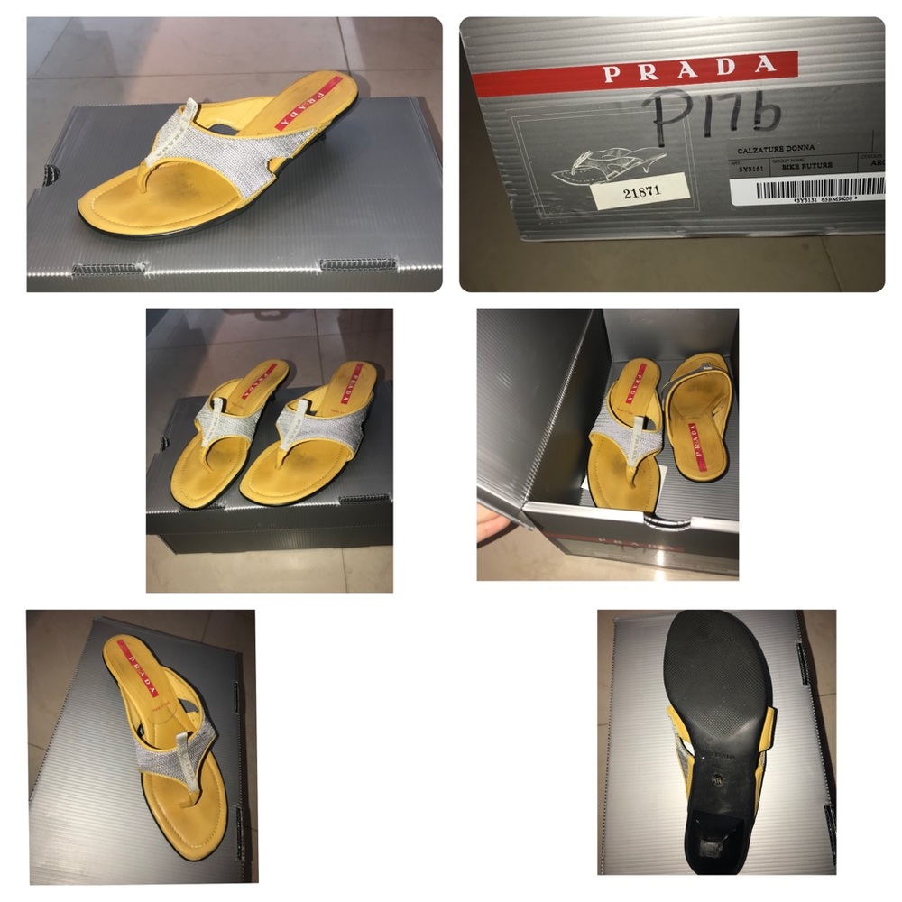 Prada heeled sandals (size 37 1/2)